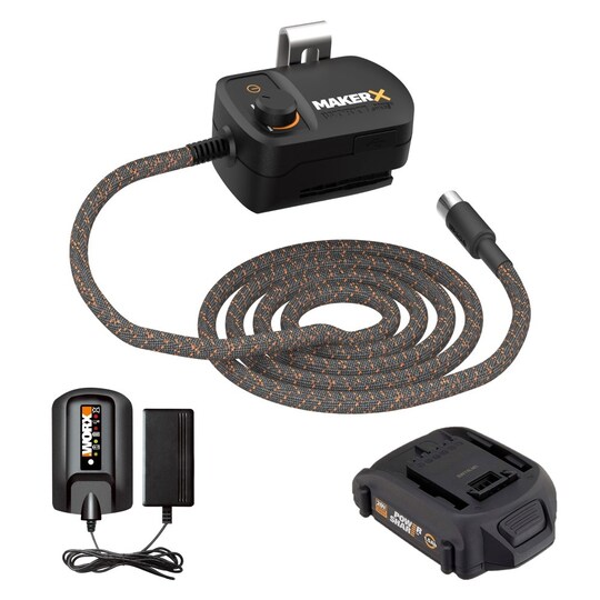 Worx WO7115 20V MakerX Kit with HubX Power Adapter, 1.5Ah Battery Worx WO7115 20V MakerX Kit with HubX Power Adapter, 1.5Ah Battery